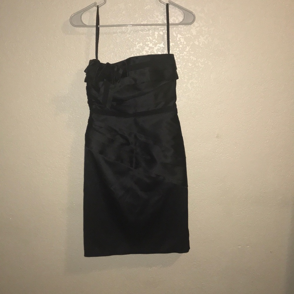 Black strapless dress